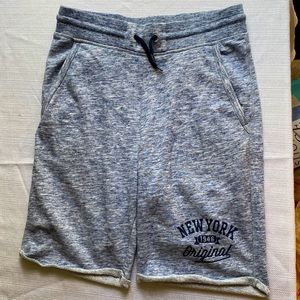 Heathered blue sweat shorts